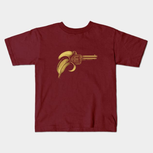 Banana Gun Kids T-Shirt by enkeldika2